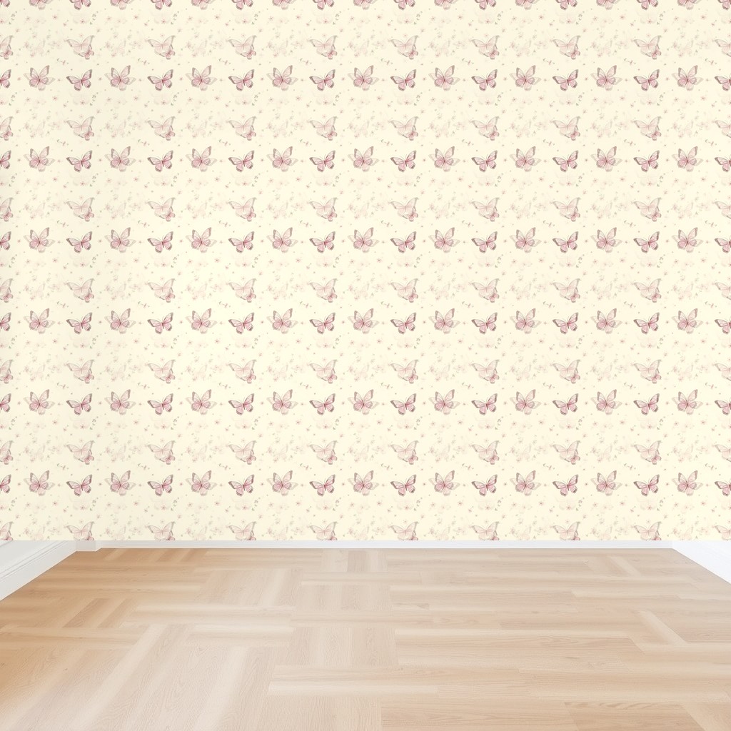 Butterfly Garden — Blush, Lilac & Sage Girls Wallpaper