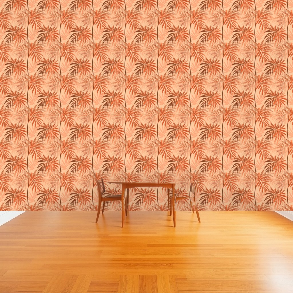Matisse Palms — Terracotta & Clay Tropical Cutout Shapes in a dining