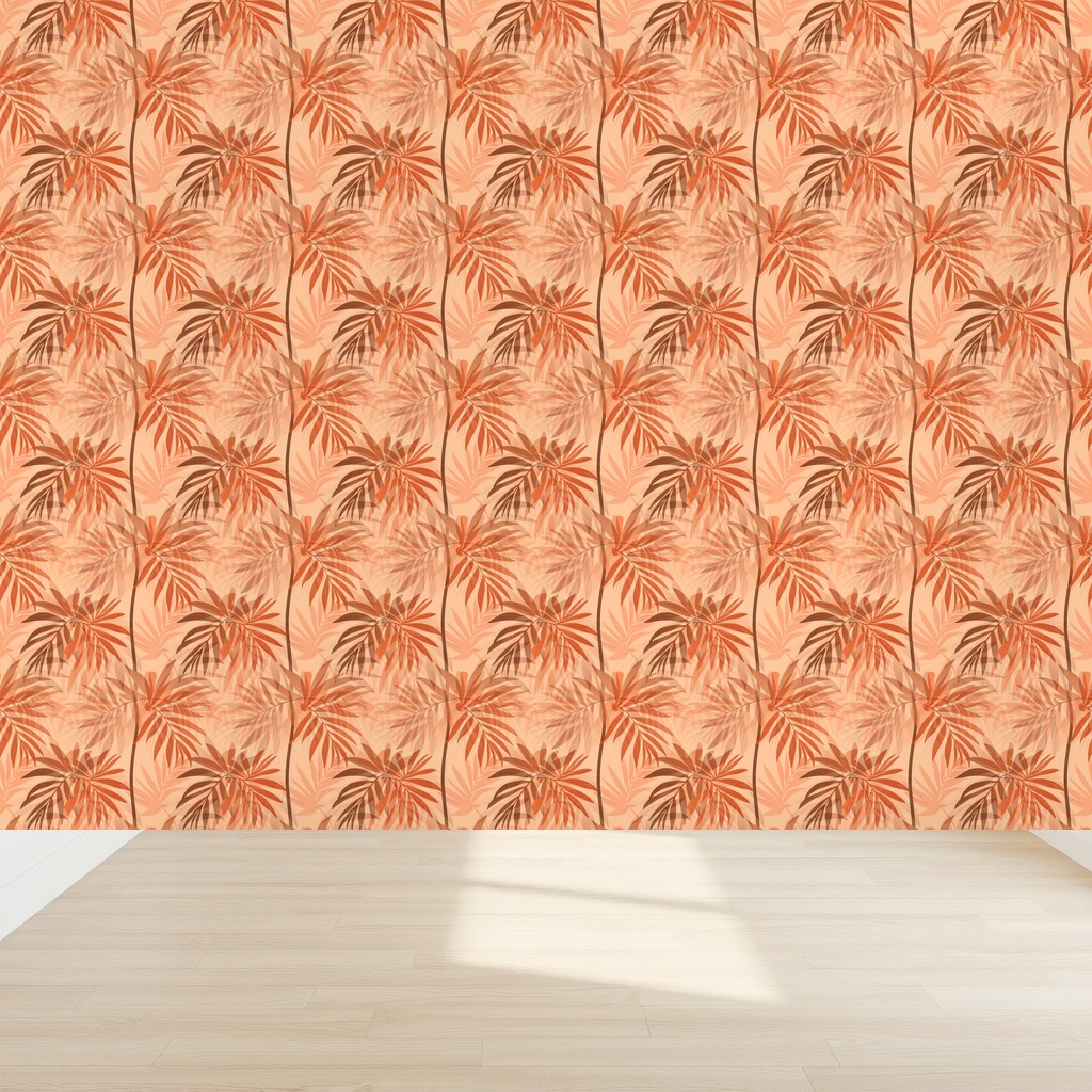Matisse Palms — Terracotta & Clay Tropical Cutout Shapes in a nursery