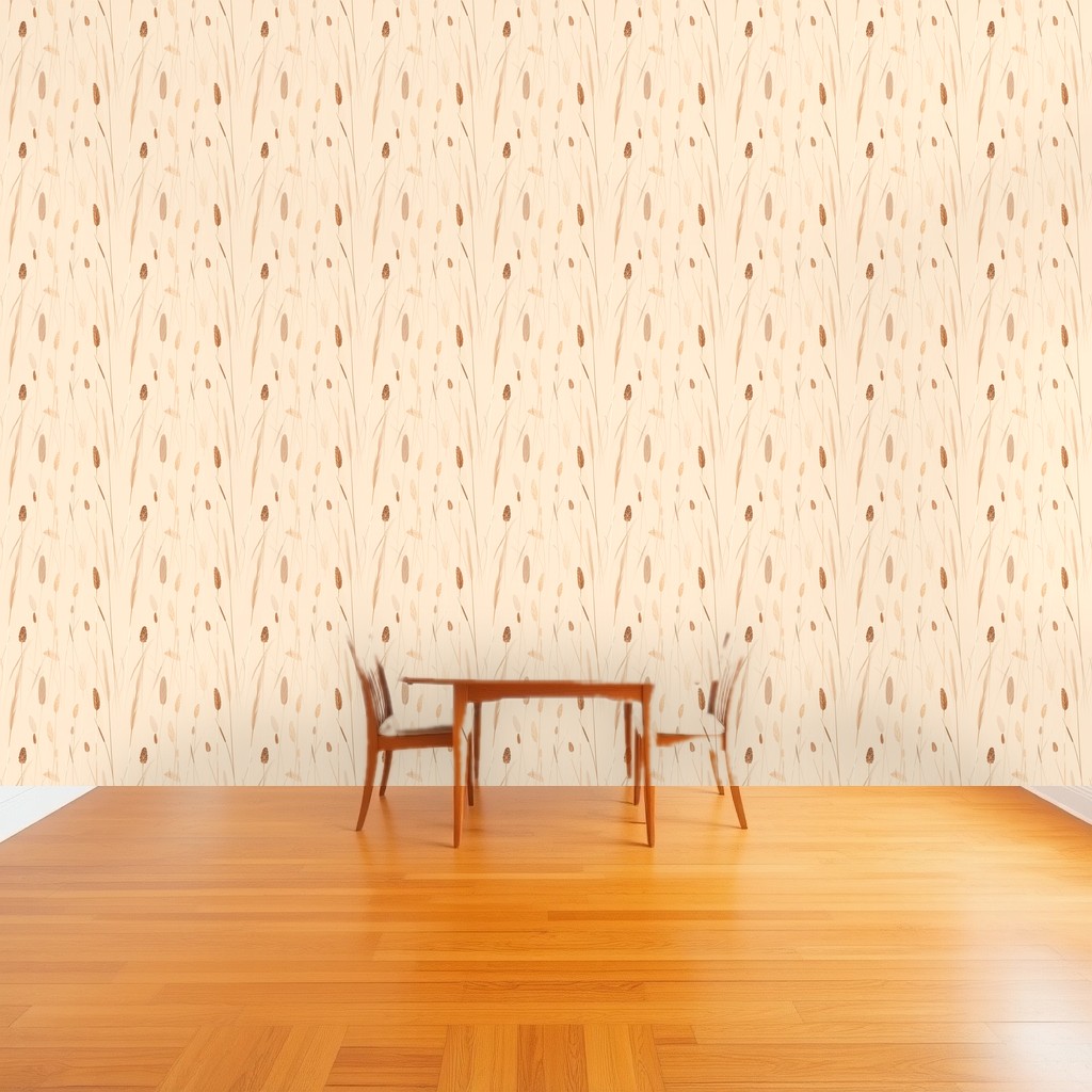 Wild Grasses — Warm Taupe & Clay Meadow Neutral in a dining