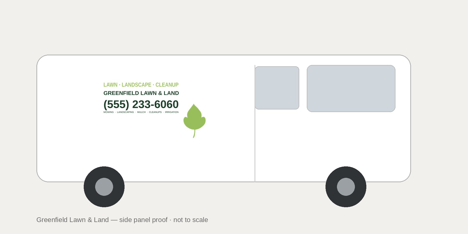 Greenfield Lawn & Land van