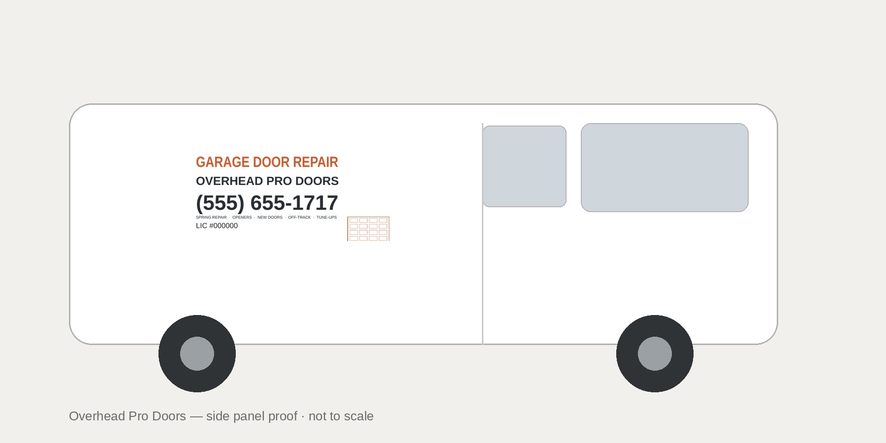 Overhead Pro Doors van